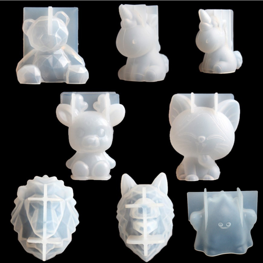 Candle Making Equipment - Przezroczysty jednorożec silikonowe formy z żywicy
