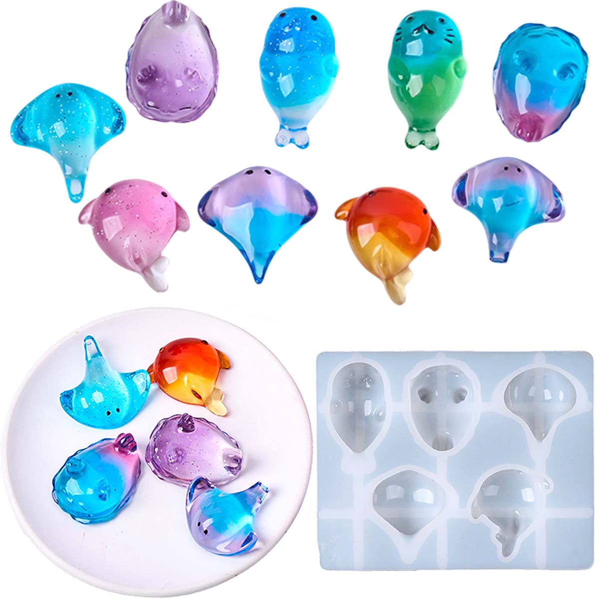 Candle Making Equipment - Forma Silikonowa 3D Kawaii Manta Ray