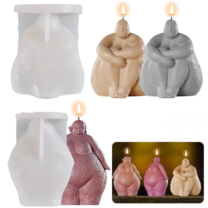 Candle Making Fat - Nowe abstrakcyjne ciało świeca silikonowa formy