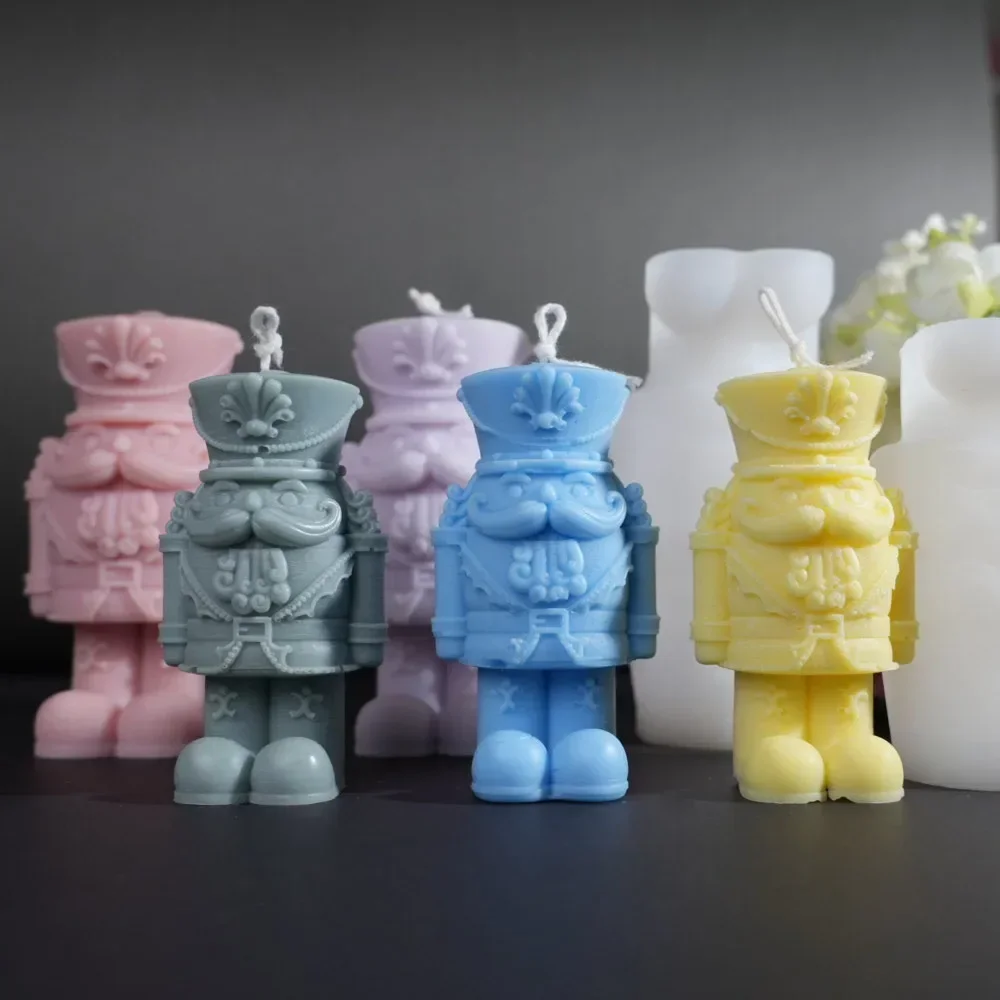 Candle Making Fat - Stojący orzechowy żołnierz silikonowy świeca zapachowa