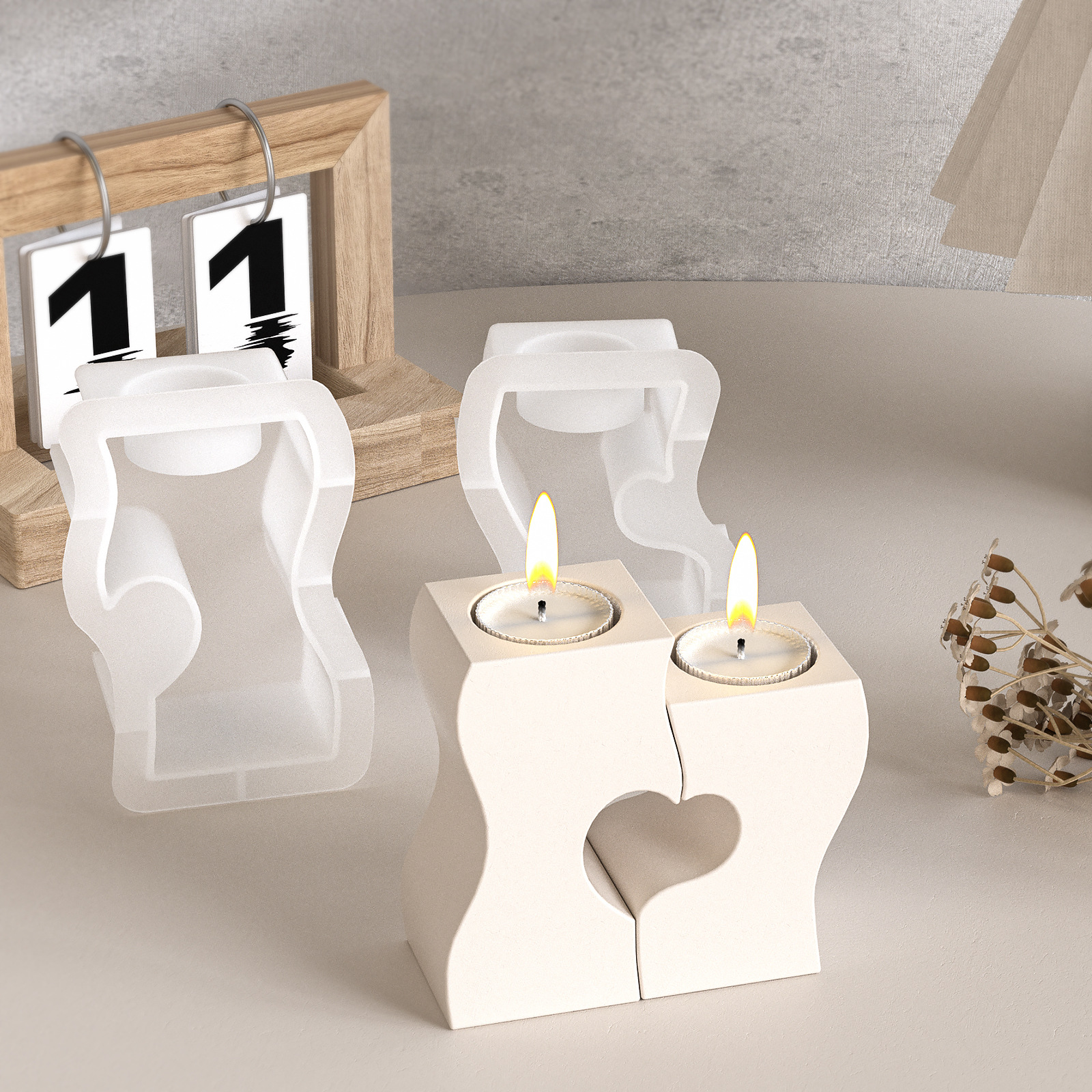 S Heart Candlestick Silicone M – Candle Making Equipment recenzja i cena