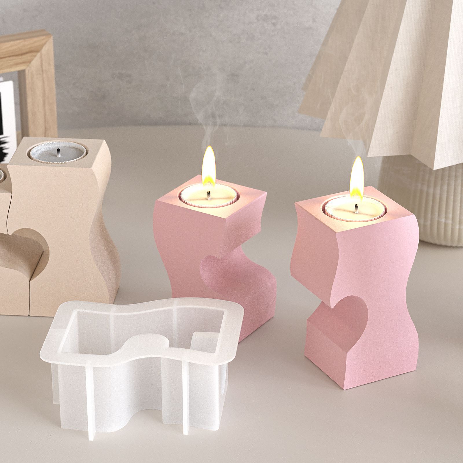S Heart Candlestick Silicone M – Candle Making Equipment recenzja i cena